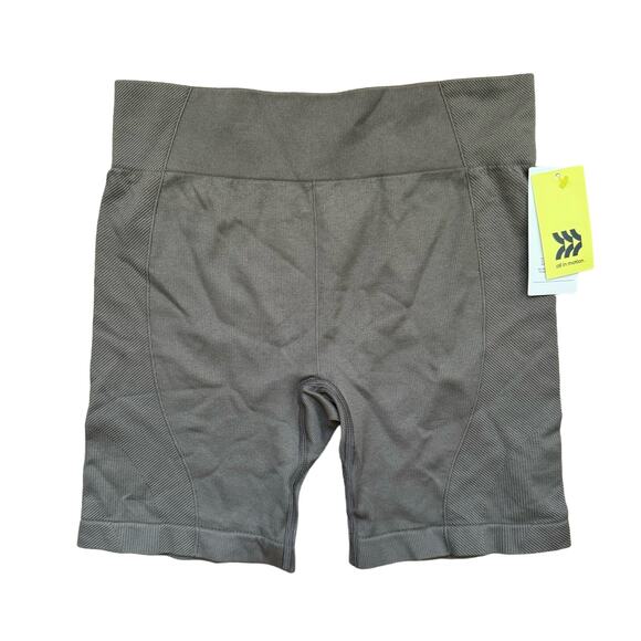 all in motion Pants - All In Motion Mid Thigh High Rise Biker Shorts Taupe Womens Size XL 14